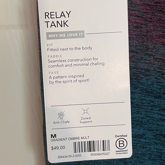 Athleta [Med-NWT] Relay - Seamless Ombré Racerback Tank - Medium Athleta NWT - Picture 6 of 9